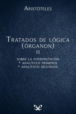 Aristóteles Tratados de lógica (Órganon) II