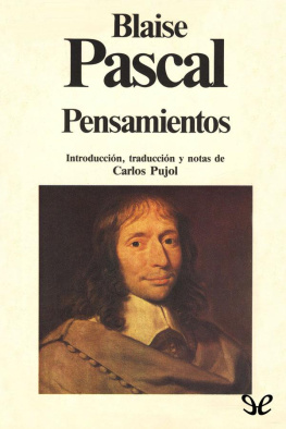 Blaise Pascal Pensamientos
