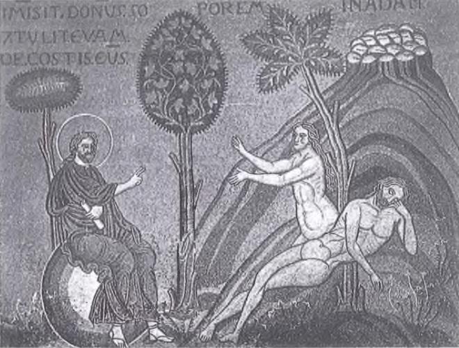 Creación de Eva de una costilla de Adán Mosaico de Monreale Según la - photo 1