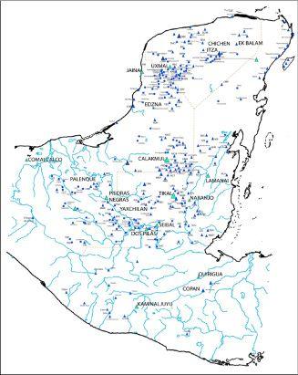 Mapa del área maya donde se resaltan algunas de las principales ciudades del - photo 1