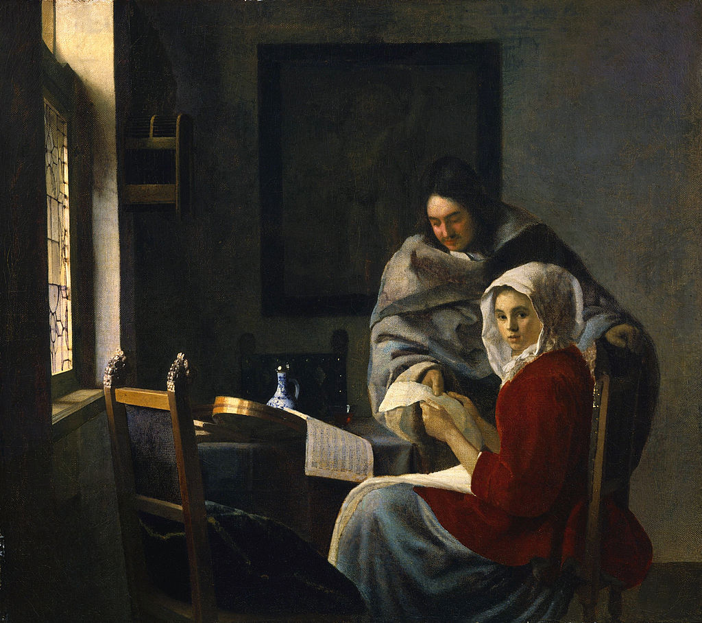 Johannes Vermeer 1632-1675 La lección de música interrumpida 1660-1661 - photo 5