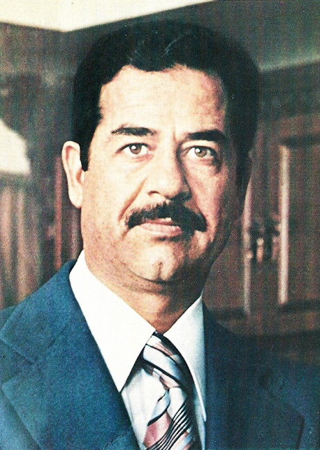 Retrato de Sadam Hussein Sadam Hussein nace en Awja Irak el 28 de abril de - photo 2
