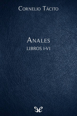 Cornelio Tácito - Anales Libros I-VI
