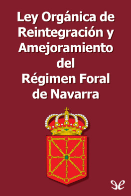 Comisión del Parlamento Foral Navarro - Ley Orgánica de Reintegración y Amejoramiento del Régimen Foral de Navarra