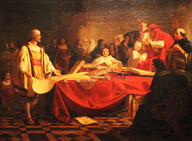 Cristóbal Colón delante el consejo de Salamanca pintura de Emanuel Leutze - photo 2