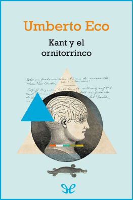 Umberto Eco Kant y el ornitorrinco