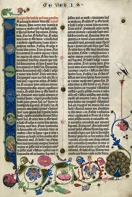 Extracto del Génesis de la Biblia de 42 líneas de Gutenberg DE LA IMPRESIÓN DE - photo 2