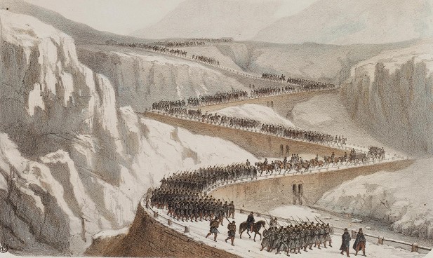 12 El ejército de Napoleón III cruza el puerto del Mont Cenis utilizando un - photo 12