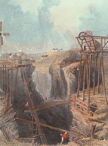 7 Mina de cobre al aire libre en Falun Suecia alrededor de 1850 La mina - photo 7
