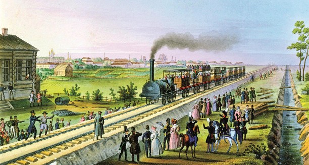 8 Llegada del primer tren de San Petersburgo a Tsárskoye Seló el 30 de octubre - photo 8