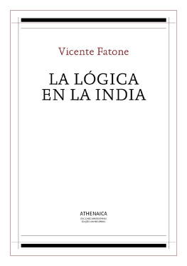 Vicente Fatone La lógica en la India