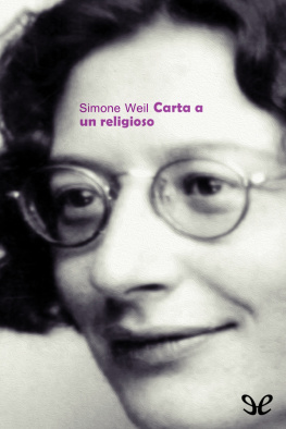 Simone Weil Carta a un religioso