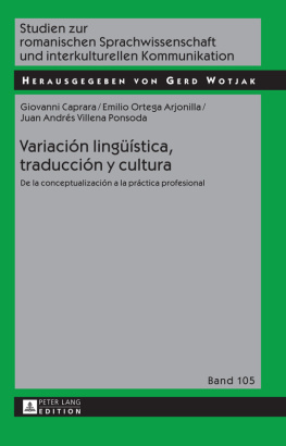 Giovanni Caprara - Variación lingüística, traducción y cultura: De la conceptualización a la práctica profesional
