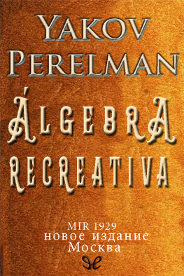 Yakov Perelman Algebra recreativa
