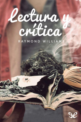 Raymond Williams Lectura y crítica