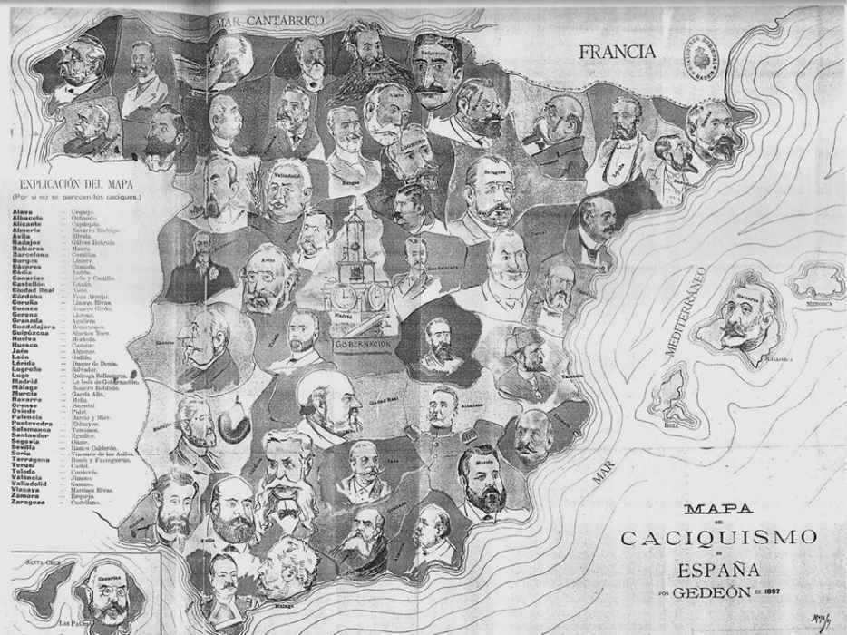 Mapa del caciquismo en España Joaquín Moya 1897 ACI ALAMY 2 Revolución - photo 1