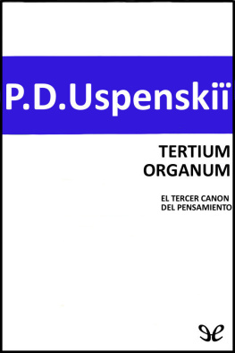 P. D. Uspenskiï Tertium Organum