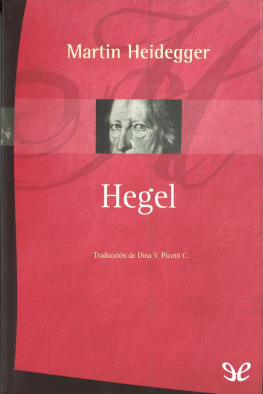 Martin Heidegger Hegel