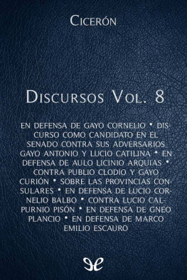Marco Tulio Cicerón - Discursos Vol. 8