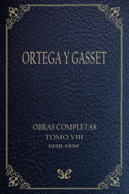 José Ortega y Gasset - Tomo VIII (1958-1959)