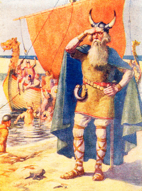 Dibujo que representa a Leif Erikson justo después de descubrir Vinland - photo 2