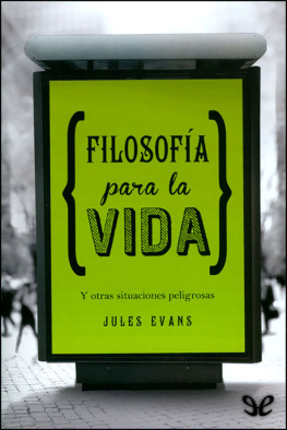 Jules Evans Filosofía Para la Vida