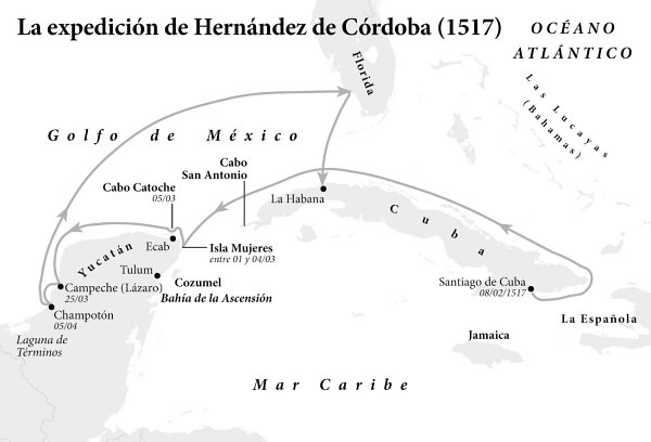 La expedición de Juan de Grijalba 1518 Mapa del prim - photo 11