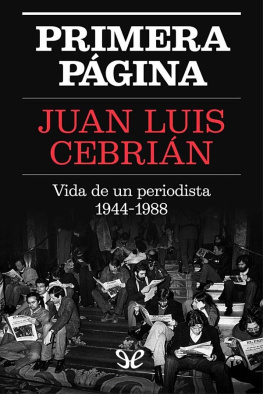 Juan Luis Cebrián - Primera página