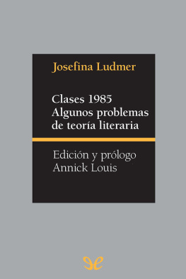 Josefina Ludmer Clases 1985. Algunos problemas de teoría literaria