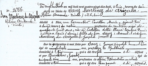 Extracto del certificado de defunción número 2666 a nombre de Hélene Armande - photo 17