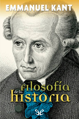 Immanuel Kant Filosofía de la Historia
