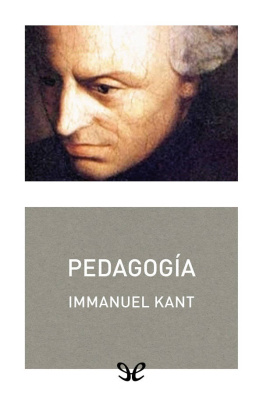 Immanuel Kant - Pedagogía