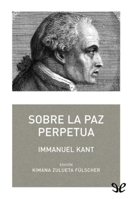 Immanuel Kant - Sobre la paz perpetua