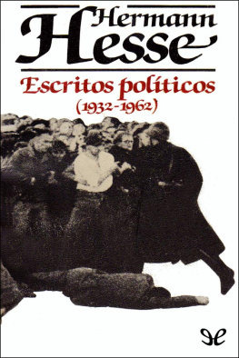 Hermann Hesse Escritos políticos, 1932-1962