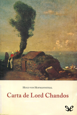 Hugo von Hofmannsthal - Carta de Lord Chandos