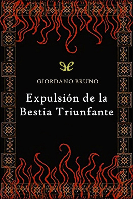 Giordano Bruno - Expulsión de la bestia triunfante