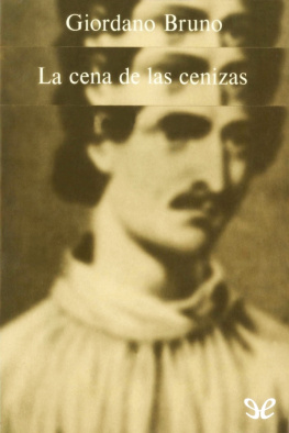 Giordano Bruno La cena de las cenizas